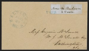 Sale 1289, Lot 518, Postmasters Provisionals