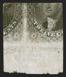 Sale 1289, Lot 558, 1851-56 Issue, 12c Black, Printed on Both Sides (17c) Sale 1289, Lot 558, 1851-56 Issue