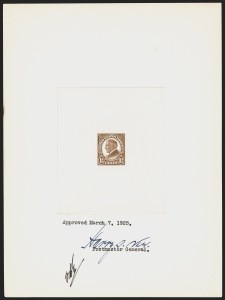 Sale 1290, Lot 1030, Essays, Proofs and Specimens