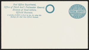 Sale 1290, Lot 1723, Postal Stationery, Officials and Group Lots from the Venn Estate