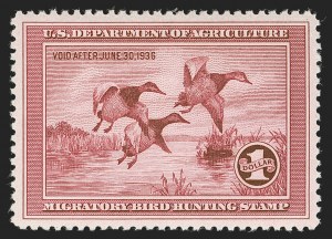 Sale 1290, Lot 1759, Hunting Permits, the "Lifemates" #1 P.S.E. Set Registry