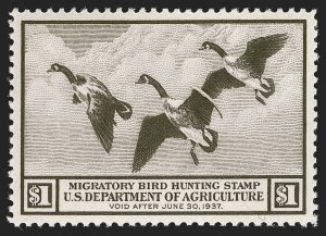 Sale 1290, Lot 1760, Hunting Permits, the "Lifemates" #1 P.S.E. Set Registry