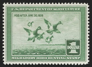 Sale 1290, Lot 1761, Hunting Permits, the "Lifemates" #1 P.S.E. Set Registry