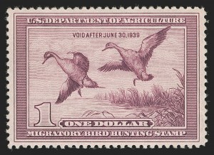 Sale 1290, Lot 1762, Hunting Permits, the "Lifemates" #1 P.S.E. Set Registry