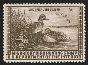 Sale 1290, Lot 1763, Hunting Permits, the "Lifemates" #1 P.S.E. Set Registry