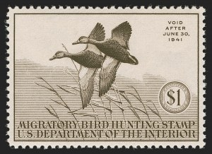 Sale 1290, Lot 1764, Hunting Permits, the "Lifemates" #1 P.S.E. Set Registry