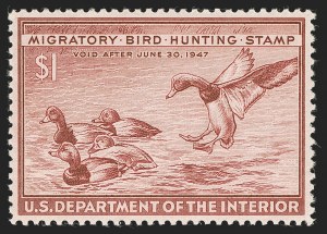 Sale 1290, Lot 1770, Hunting Permits, the "Lifemates" #1 P.S.E. Set Registry