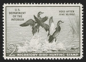 Sale 1290, Lot 1775, Hunting Permits, the "Lifemates" #1 P.S.E. Set Registry