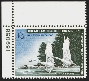 Sale 1290, Lot 1788, Hunting Permits, the "Lifemates" #1 P.S.E. Set Registry