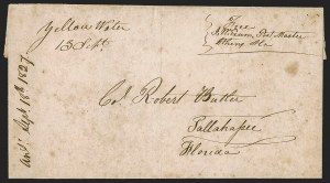 Sale 1291, Lot 106, Florida Postal History: Territorial Period, cont. (S-Y, Balance)