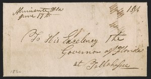 Sale 1291, Lot 36, Florida Postal History: Territorial Period (A-Q)