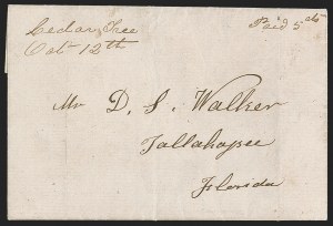Sale 1291, Lot 444, Florida in the Civil War: Towns and Handstamped Paid