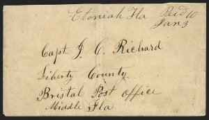 Sale 1291, Lot 446, Florida in the Civil War: Towns and Handstamped Paid