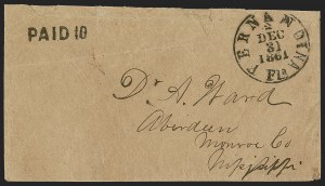 Sale 1291, Lot 448, Florida in the Civil War: Towns and Handstamped Paid