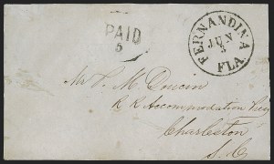 Sale 1291, Lot 449, Florida in the Civil War: Towns and Handstamped Paid