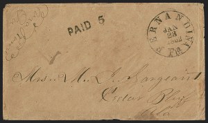 Sale 1291, Lot 450, Florida in the Civil War: Towns and Handstamped Paid