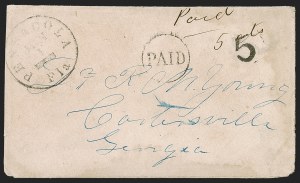 Sale 1291, Lot 466, Florida in the Civil War: Towns and Handstamped Paid
