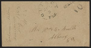 Sale 1291, Lot 468, Florida in the Civil War: Towns and Handstamped Paid