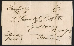 Sale 1291, Lot 47, Florida Postal History: Territorial Period (A-Q)