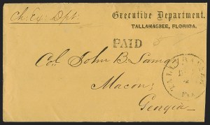 Sale 1291, Lot 473, Florida in the Civil War: Towns and Handstamped Paid
