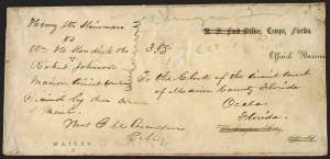 Sale 1291, Lot 474, Florida in the Civil War: Towns and Handstamped Paid