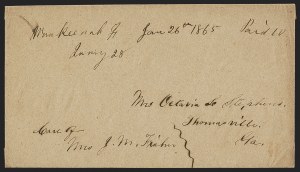 Sale 1291, Lot 482, Florida in the Civil War: Towns and Handstamped Paid