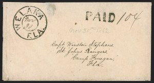 Sale 1291, Lot 483, Florida in the Civil War: Towns and Handstamped Paid