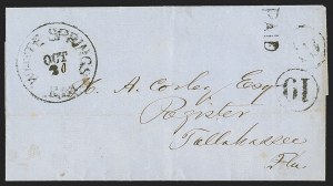 Sale 1291, Lot 484, Florida in the Civil War: Towns and Handstamped Paid