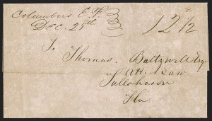 Sale 1291, Lot 49, Florida Postal History: Territorial Period (A-Q)
