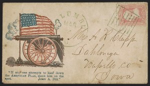 Sale 1291, Lot 559, Civil War Postal History: Union Patriotics