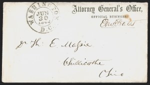 Sale 1291, Lot 562, Civil War Military Mails: Union Military and Govt. Figures