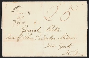 Sale 1291, Lot 57, Florida Postal History: Territorial Period (A-Q)