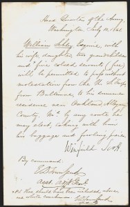 Sale 1291, Lot 576, Civil War Military Mails: Union Military and Govt. Figures