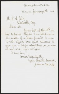 Sale 1291, Lot 578, Civil War Military Mails: Union Military and Govt. Figures