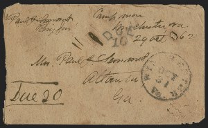 Sale 1291, Lot 600, Civil War Military Mails: Confederate Military and Govt. Figures