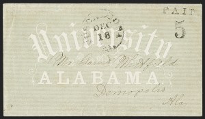 Sale 1291, Lot 618, Handstampled Paid and Due Markings