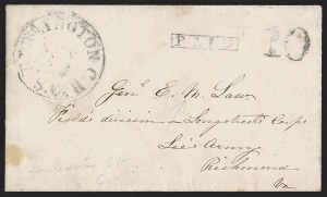Sale 1291, Lot 627, Handstampled Paid and Due Markings