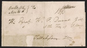 Sale 1291, Lot 67, Florida Postal History: Territorial Period (A-Q)