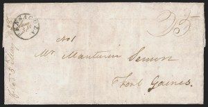 Sale 1291, Lot 70, Florida Postal History: Territorial Period (A-Q)