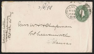 Sale 1291, Lot 749, Diamond Collection of Spanish-American War: Hawaii, Hong Kong