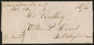 Sale 1291, Lot 91, Florida Postal History: Territorial Period, cont. (S-Y, Balance)
