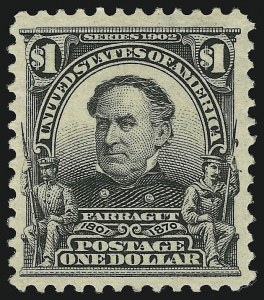 Sale 905, Lot 2314A, 1902-08 Issues (Scott 300 thru 320), $1.00 Black (311) Sale 905, Lot 2314A, 1902-08 Issues (Scott 300 thru 320)