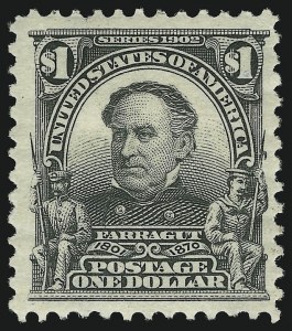 Sale 905, Lot 2317, 1902-08 Issues (Scott 300 thru 320), $1.00 Black (311) Sale 905, Lot 2317, 1902-08 Issues (Scott 300 thru 320)