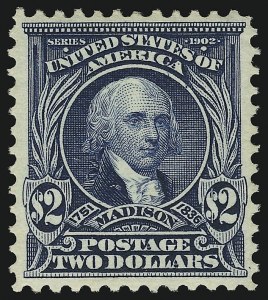 Sale 905, Lot 2324, 1902-08 Issues (Scott 300 thru 320), $2.00 Dark Blue (312) Sale 905, Lot 2324, 1902-08 Issues (Scott 300 thru 320)