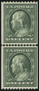Sale 905, Lot 2470, Washington-Franklin Issues (Scott 367 to 396), 1c Green, Coil (385) Sale 905, Lot 2470, Washington-Franklin Issues (Scott 367 to 396)