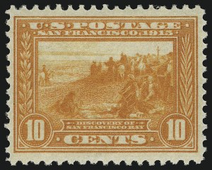 Sale 905, Lot 2510, 1913-15 Panama-Pacific Issue (Scott 397 thru 404), 10c Orange, Panama-Pacific (400A) Sale 905, Lot 2510, 1913-15 Panama-Pacific Issue (Scott 397 thru 404)