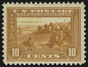 Sale 905, Lot 2513, 1913-15 Panama-Pacific Issue (Scott 397 thru 404), 10c Orange, Panama-Pacific (400A) Sale 905, Lot 2513, 1913-15 Panama-Pacific Issue (Scott 397 thru 404)