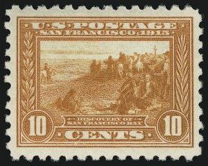 Sale 905, Lot 2520, 1913-15 Panama-Pacific Issue (Scott 397 thru 404), 10c Panama-Pacific, Perf 10 (404) Sale 905, Lot 2520, 1913-15 Panama-Pacific Issue (Scott 397 thru 404)
