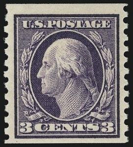 Sale 905, Lot 2602, Washington-Franklin Issues (Scott 424 to 458), 3c Violet, Coil (445) Sale 905, Lot 2602, Washington-Franklin Issues (Scott 424 to 458)