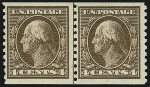 Sale 905, Lot 2605, Washington-Franklin Issues (Scott 424 to 458), 4c Brown, Coil (446) Sale 905, Lot 2605, Washington-Franklin Issues (Scott 424 to 458)